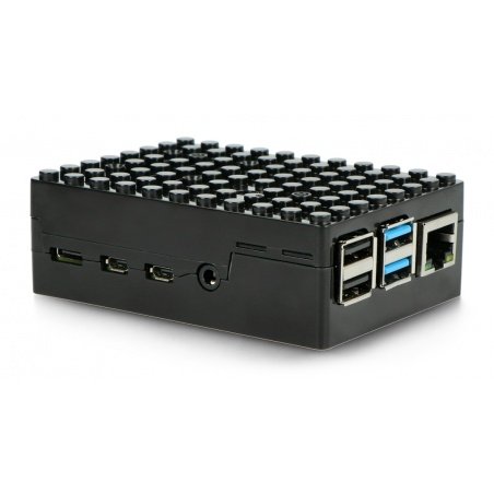 Pouzdro Pi-Blox pro Raspberry Pi 4B - černé - Multicomp Pro Pouzdro Pi-Blox pro Raspberry Pi 4B - černé - Multicomp Pro