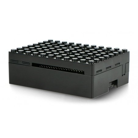 Pouzdro Pi-Blox pro Raspberry Pi 4B - černé - Multicomp Pro Pouzdro Pi-Blox pro Raspberry Pi 4B - černé - Multicomp Pro