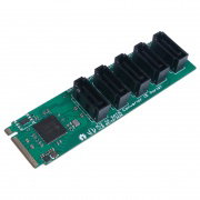 Převodník PCIe 3.0x2 M.2 NGFF Key B na SATA 3.0 6 Gb / s - 5