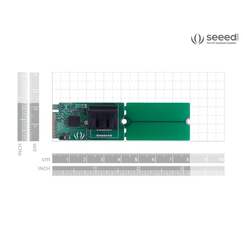 Převodník PCIe 3.0x2 M.2 NGFF Key B na SATA 3.0 6 Gb / s - 2