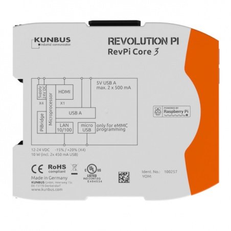 Revolution Pi RevPi Core 3 4 GB eMMC - PLC modul Revolution Pi RevPi Core 3 4 GB eMMC - PLC modul