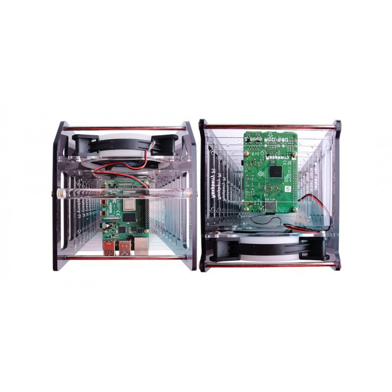 Pouzdro pro Raspberry Pi a Jetson Nano s RGB ventilátory pro