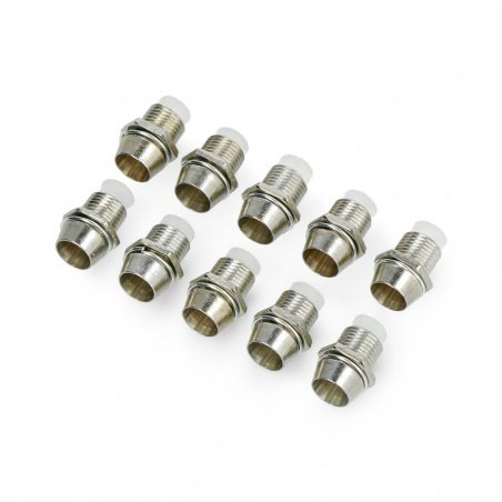 5mm LED držák - kovový konkávní - 10ks 5mm LED držák - kovový konkávní - 10ks