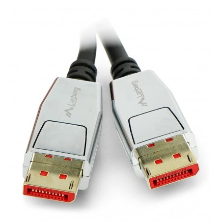 Kabel DisplayPort samec v1.4 8K Lanberg černý - 0,5 m Kabel DisplayPort samec v1.4 8K Lanberg černý - 0,5 m