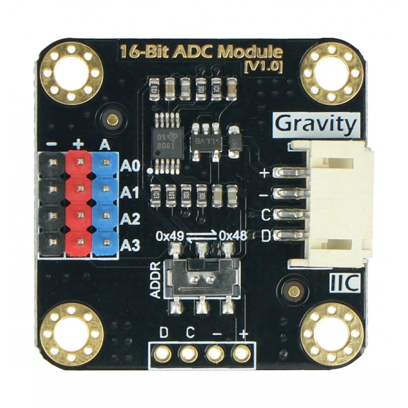 Gravitace: ADC ADS1115 16bitový - 4kanálový