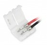 Konektor pro LED pásky a pásky SMD 3528 8mm 2 pin se dvěma svorkami - 16,5cm - zdjęcie 2