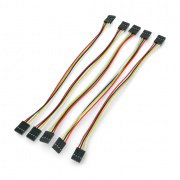 Kabel samice-samice 4kolíkový - 20 cm - 5 kusů