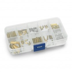 Mosazná distanční vložka - různé velikosti M2 - sada 120 ks.