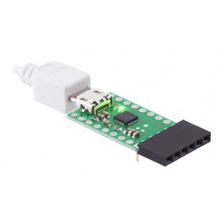 Převodník USB-UART CP2102N - s konektorem microUSB - Pololu 1317 Převodník USB-UART CP2102N - s konektorem microUSB - Pololu 1317