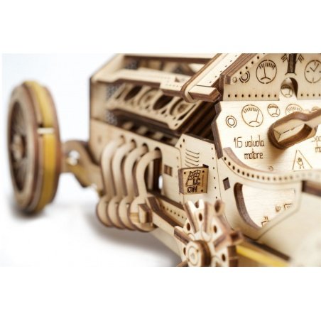 Automobil U-9 Grand Prix - mechanický model pro montáž - dýha - Automobil U-9 Grand Prix - mechanický model pro montáž - dýha -