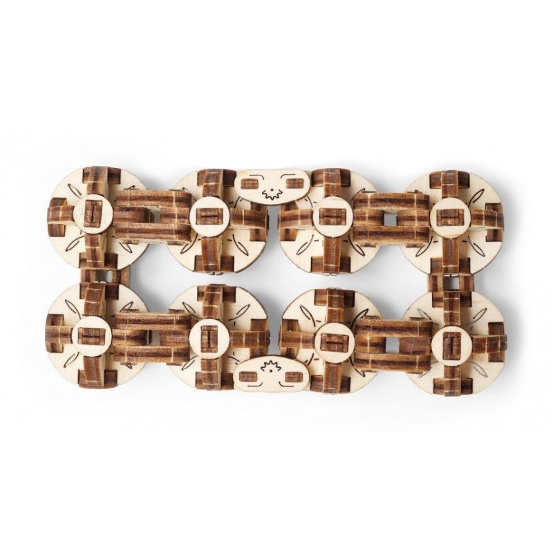 Sférická kostka - Flexi-Cubus - model mechanické montáže - dýha