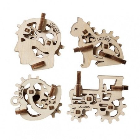 U-Fidgety - ozubená kola 4 ks. - mechanický model pro skládání U-Fidgety - ozubená kola 4 ks. - mechanický model pro skládání