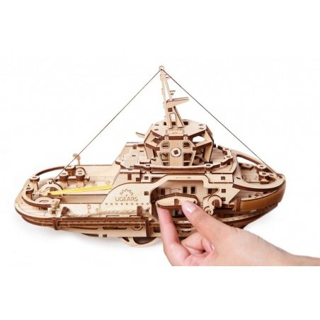 Remorkér - mechanický model pro skládání - dýha - 169 prvků - Remorkér - mechanický model pro skládání - dýha - 169 prvků -