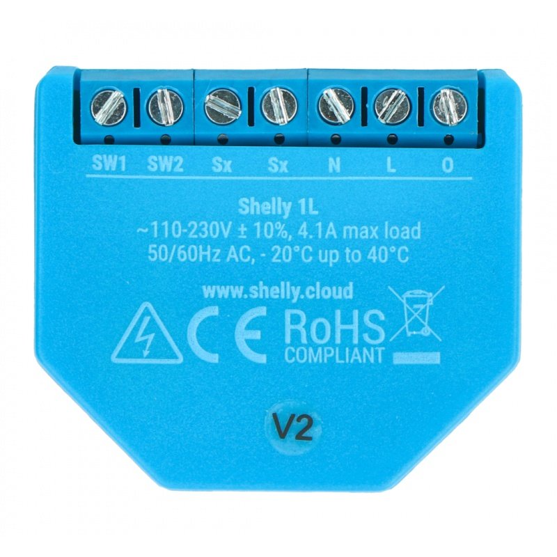 Shelly 1L - relé 230VAC bez linky N WiFi 4A - aplikace pro