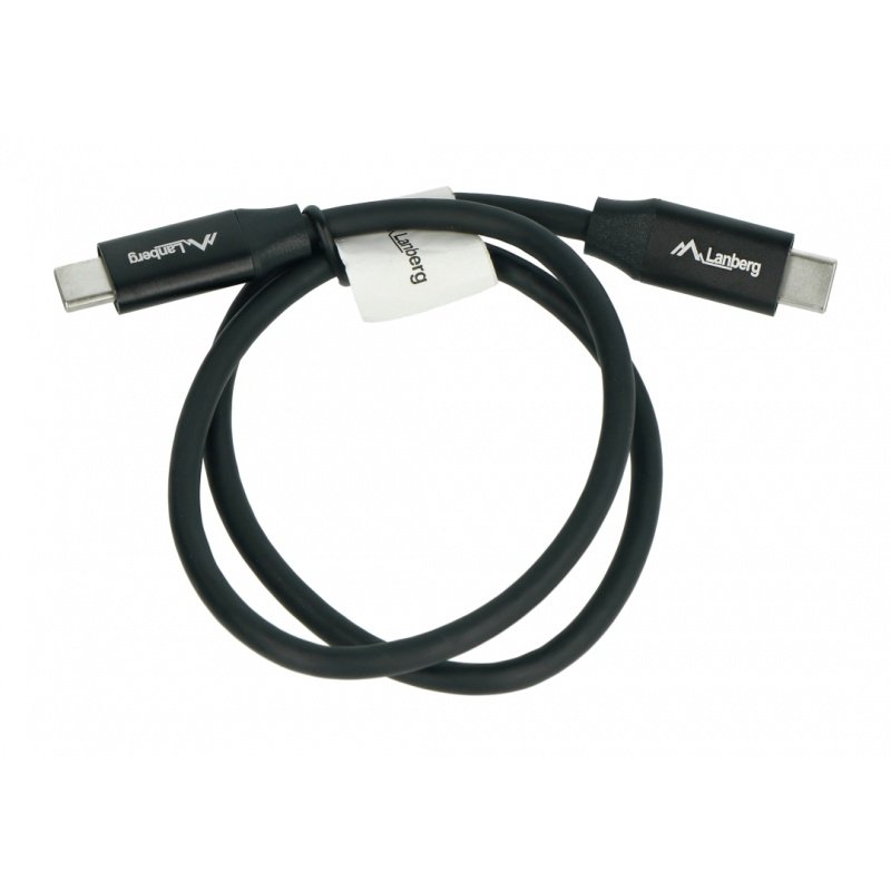 Lanberg USB C - USB C 2.0 černý prémiový kabel QC 4.0 PD 0,5 m