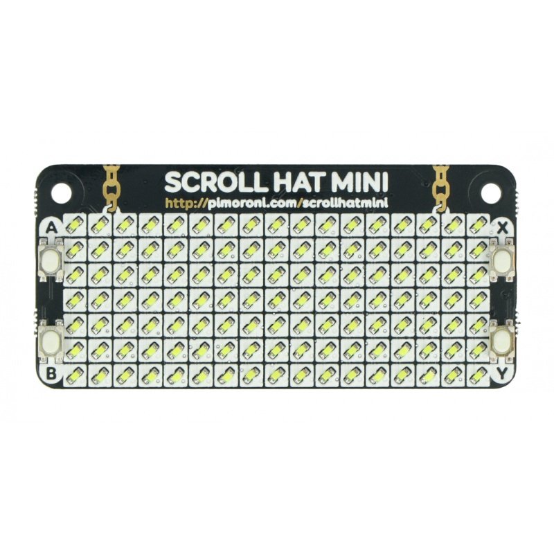 Scroll HAT Mini - matice LED 17x7 - overlay pro Raspberry Pi -