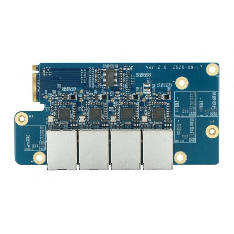 H2 Net Card - síťová karta pro Odroid H2 4x Ethernet 2,5 Gb