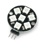 RGB LED kroužek 7 x WS2812 5050 - pájené konektory