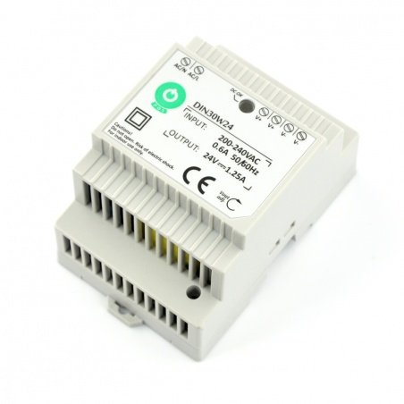 Zasilacz DIN30W24 na szynę DIN - 24V / 1,25A / 30W Zasilacz DIN30W24 na szynę DIN - 24V / 1,25A / 30W