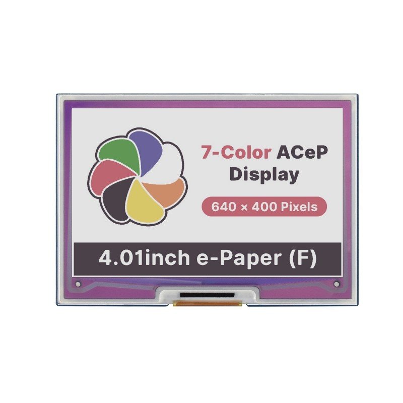 E-paper Hat (F) 4,01 '' 640 × 400px - modul se sedmibarevným