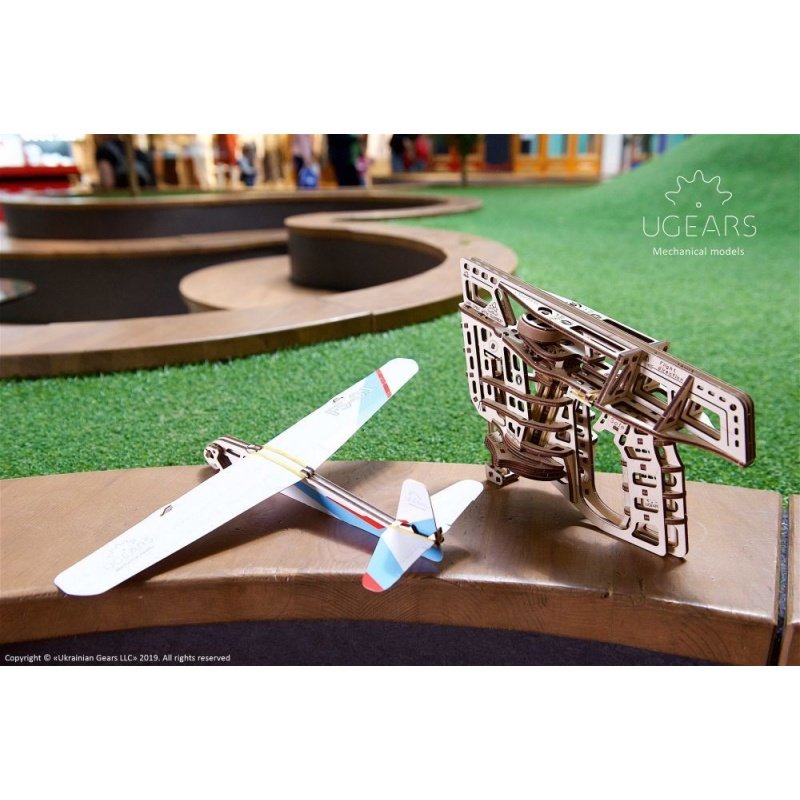 Spouštěč letadel - mechanický model pro montáž - dýha - 198