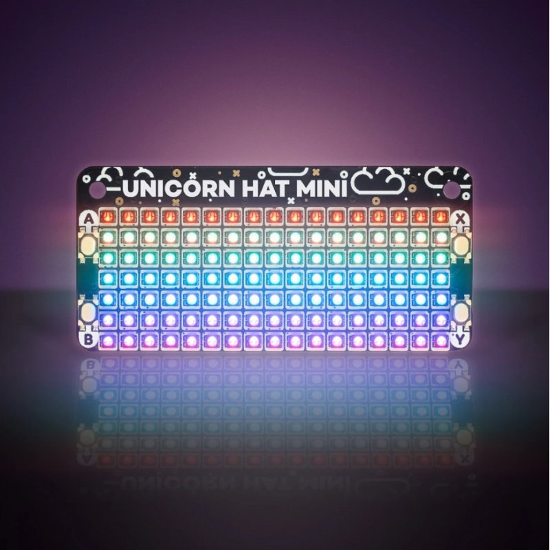 Unicorn HAT Mini - RGB LED matice - překrytí pro Raspberry Pi -
