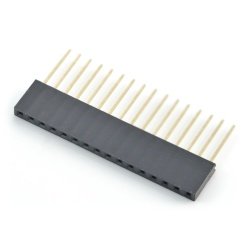 Přímá zásuvka rozteč 1x16pin 2,54 mm - svislá dlouhá