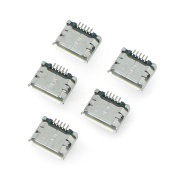 MicroUSB zásuvka typ B - SMD - 5ks.