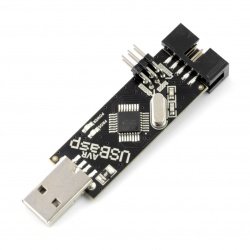 Programátor AVR kompatibilní s páskou USBasp ISP + IDC - černá
