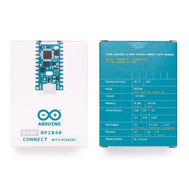 Arduino Nano RP2040 Connect ze złączami - ABX00053