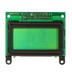LCD displej 2x8 znaků zelený s černým rámečkem - Pololu 356
