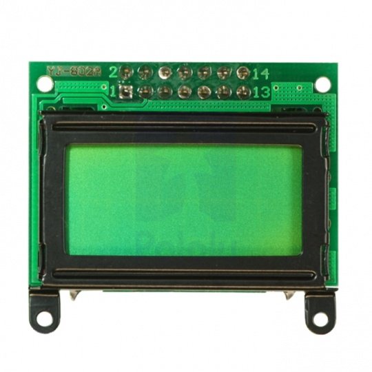 LCD displej 2x8 znaků zelený s černým rámečkem - Pololu 356