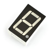 Wyświetlacz 8-segmentowy x1 - 14mm zielony - 8 mcd - wsp. katoda