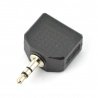 Adapter 3-pinowy wtyk Jack 3,5mm - 2x gniazdo Jack 3,5mm - zdjęcie 1