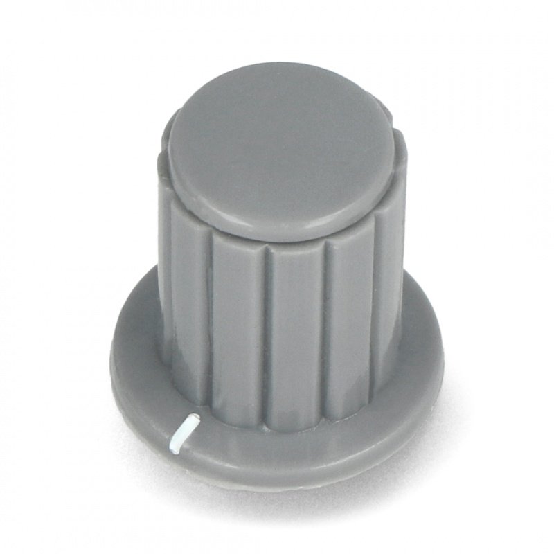 Knoflík potenciometru kroucený šedý - 4 / 12mm