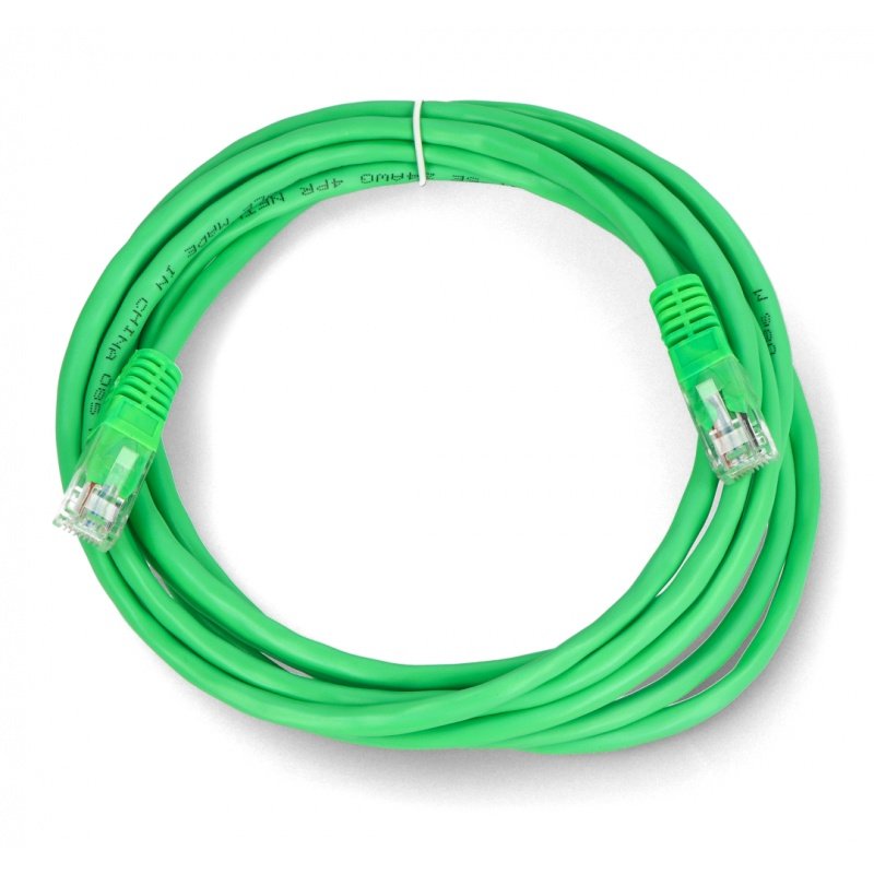 Przewód sieciowy Ethernet Patchcord UTP 5e 3m - zielony