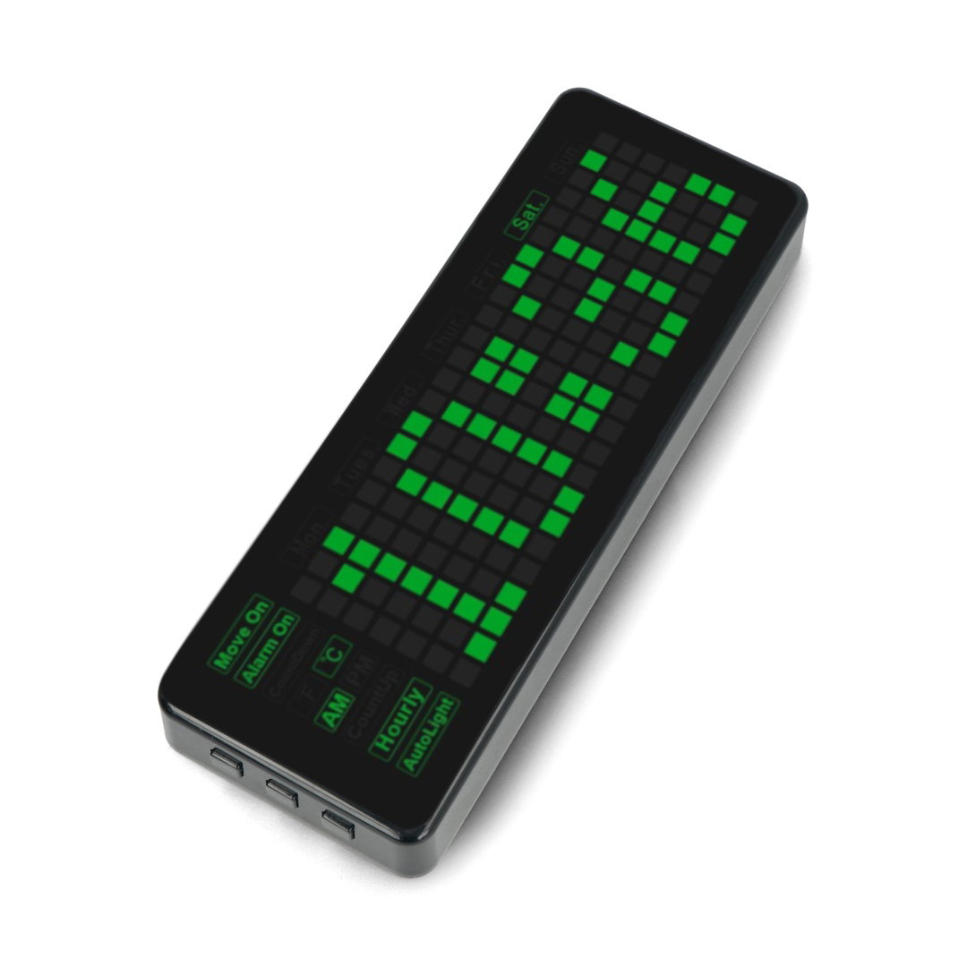 Pico-Clock-Green - modul s digitálními LED elektronickými hodinami - překrytí pro Raspberry Pi Pico - Waveshare 19695