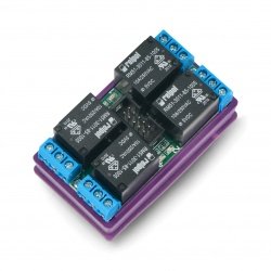 Tinycontrol LANKON-094 - reléový modul 4x 10A / 5V cívka pro GSM / LAN ovladač - DIN lišta