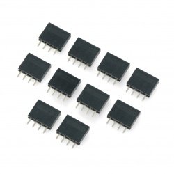 Gniazdo proste 1x4pin raster 2,54mm - pionowe