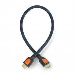 Kabel HDMI - černý opletený - 0,5 m