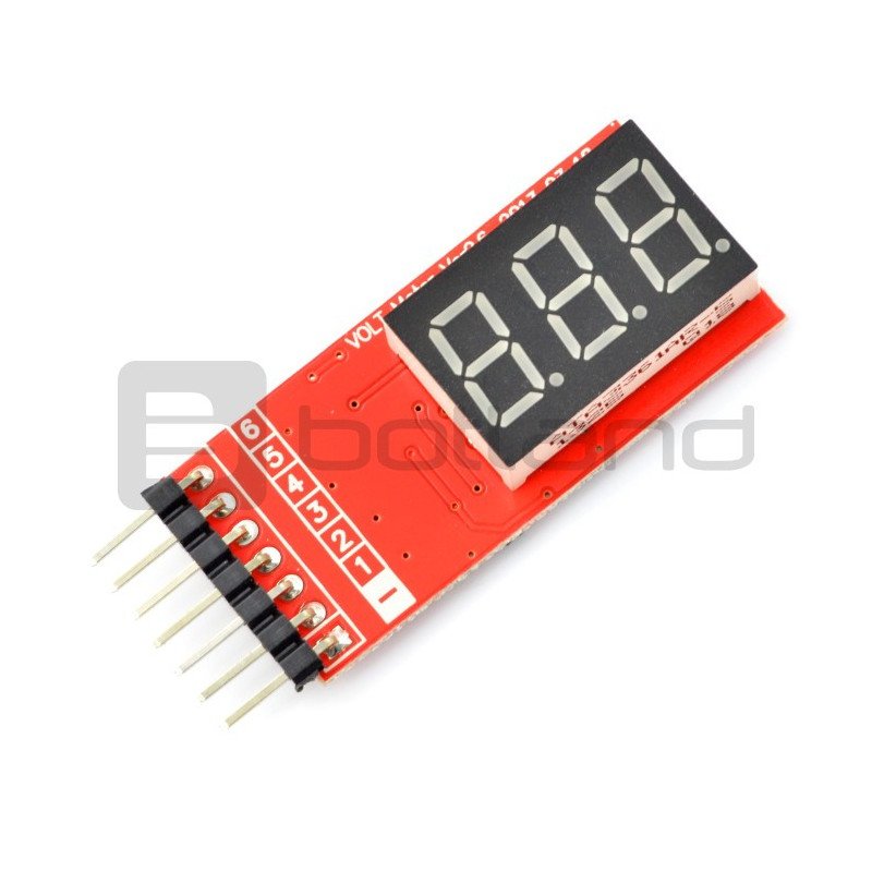 LiPo LCD indikátor napětí 2-6 článků