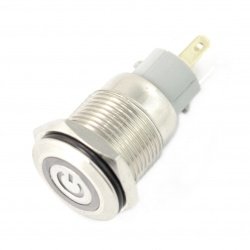 Bistabilní spínač ON-OFF - PBW-16APP - 2A 250V - plochý červený