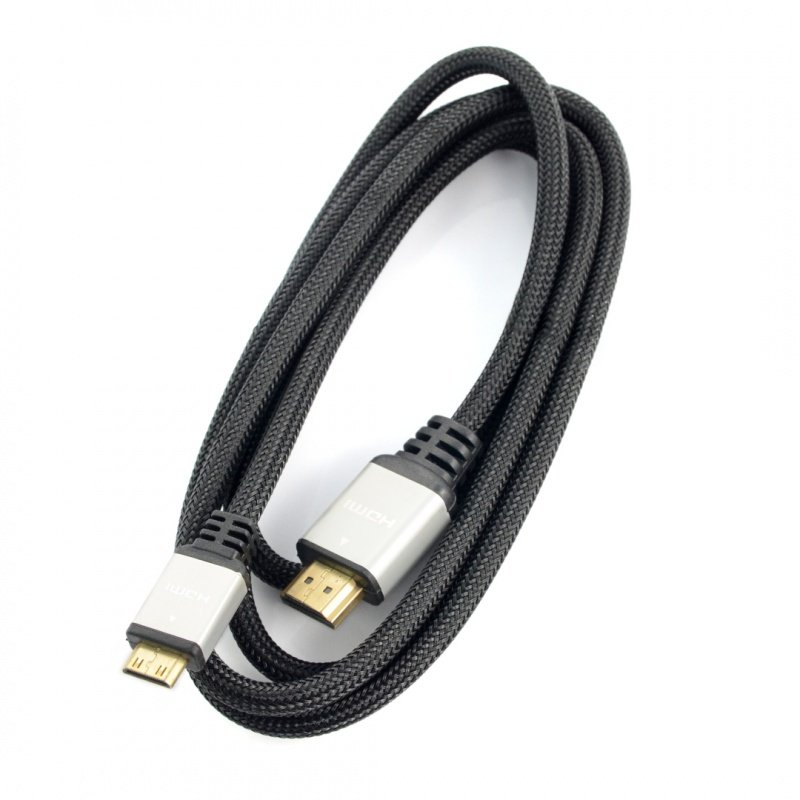 Kabel HDMI Blow Silver - miniHDMI - dlouhý 1,5 m