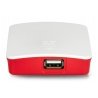 Oficiální pouzdro Raspberry Pi 3 A + - červené a bílé - zdjęcie 3