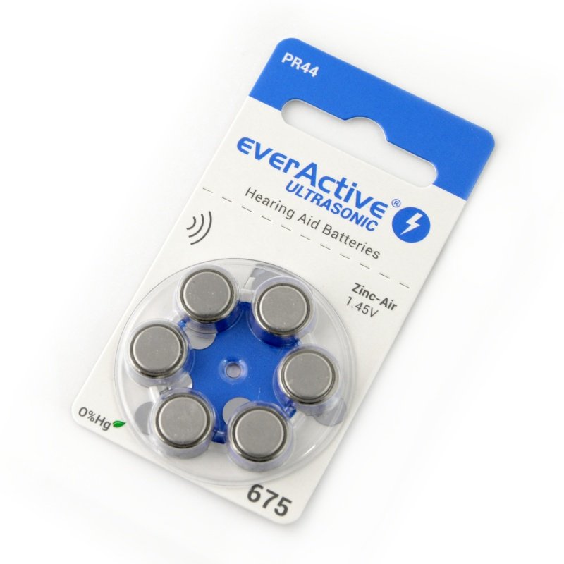 Baterie do naslouchátek - EverActive Ultrasonic 675 - 6ks