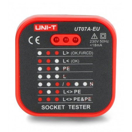 Zkoušečka zásuvek 230V Uni-T UT07A-EU Zkoušečka zásuvek 230V Uni-T UT07A-EU