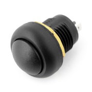 ON-OFF bistabilní spínač 12mm - 5A / 250V - kulatý - černý