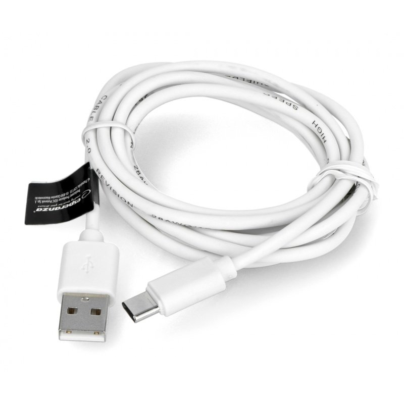 Kabel USB 3.0, typ C, 2m Esperanza EB228W - bílý oplet