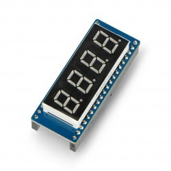 8segmentový displej x4 - červený - SPI - pro Raspberry Pi Pico - Wa...