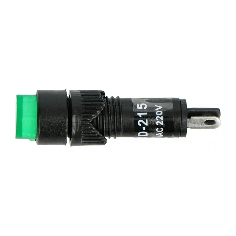 Kontrolka 230V AC - 8mm - zelená